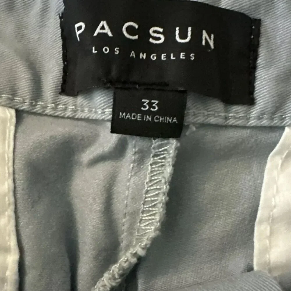 Pacsun Shorts Mens 33 Medium Wash Regular Fit Gray/Brown Skater Mid Rise Pockets